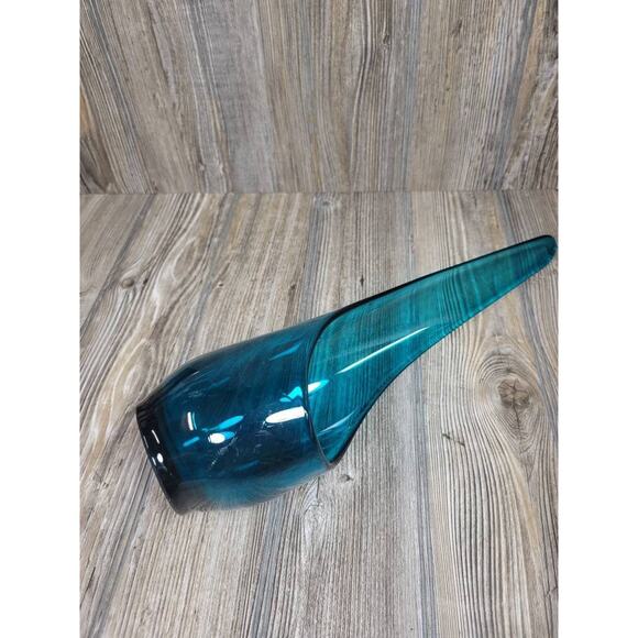 Vintage Viking Taperglow Candle Holder, Bluenique? Taper Glow Art Glass 15-3/4" - Picture 3 of 5